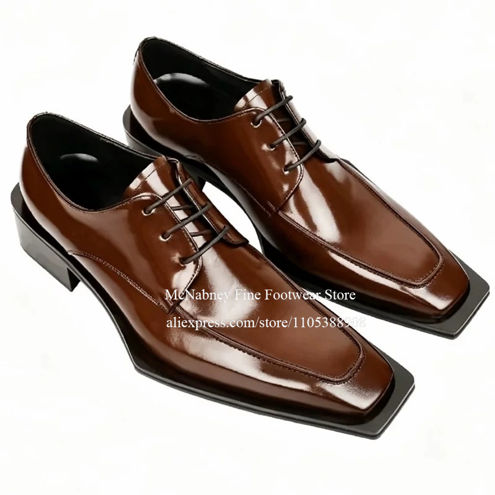 Men'S Style Formal Wear - Spike Studs Leather Dress Shoes Lace