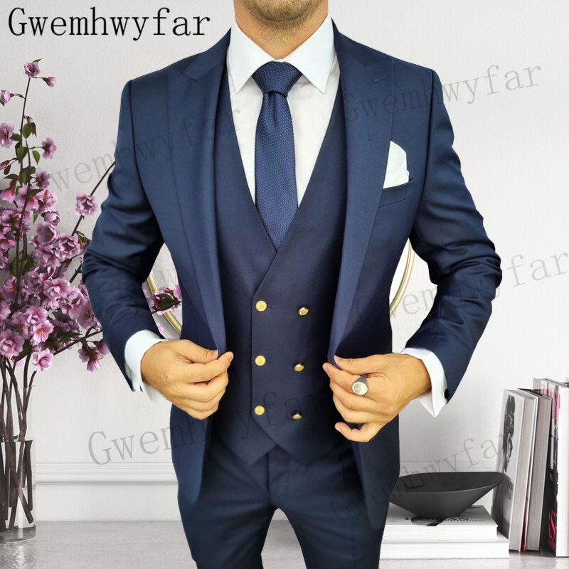 Gwenhwyfar Groomsmen Peaked La - Men Formal Wear With Blazer 评论和价格