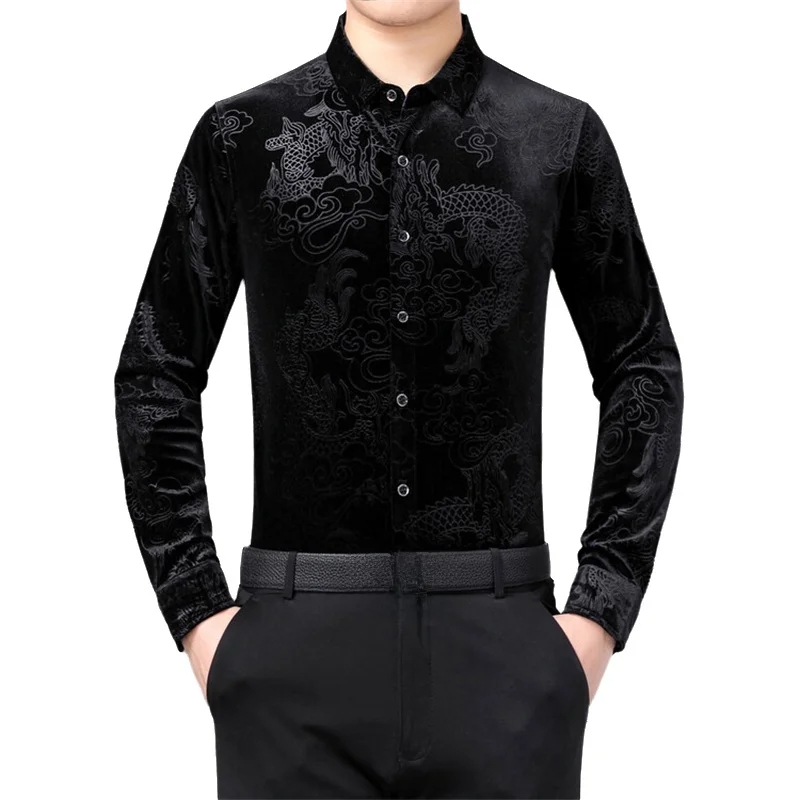 Men's Long Sleeve Shirt Chines - Men Formal Wear Shirts 评论和价格
