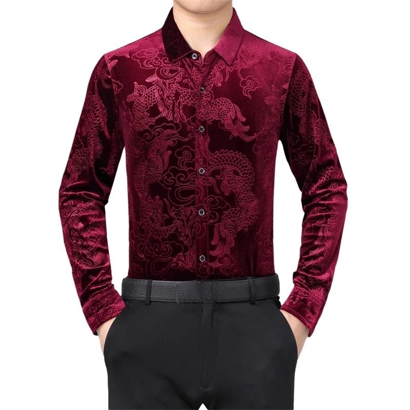 Men's Long Sleeve Shirt Chines - Men Formal Wear Shirts 评论和价格