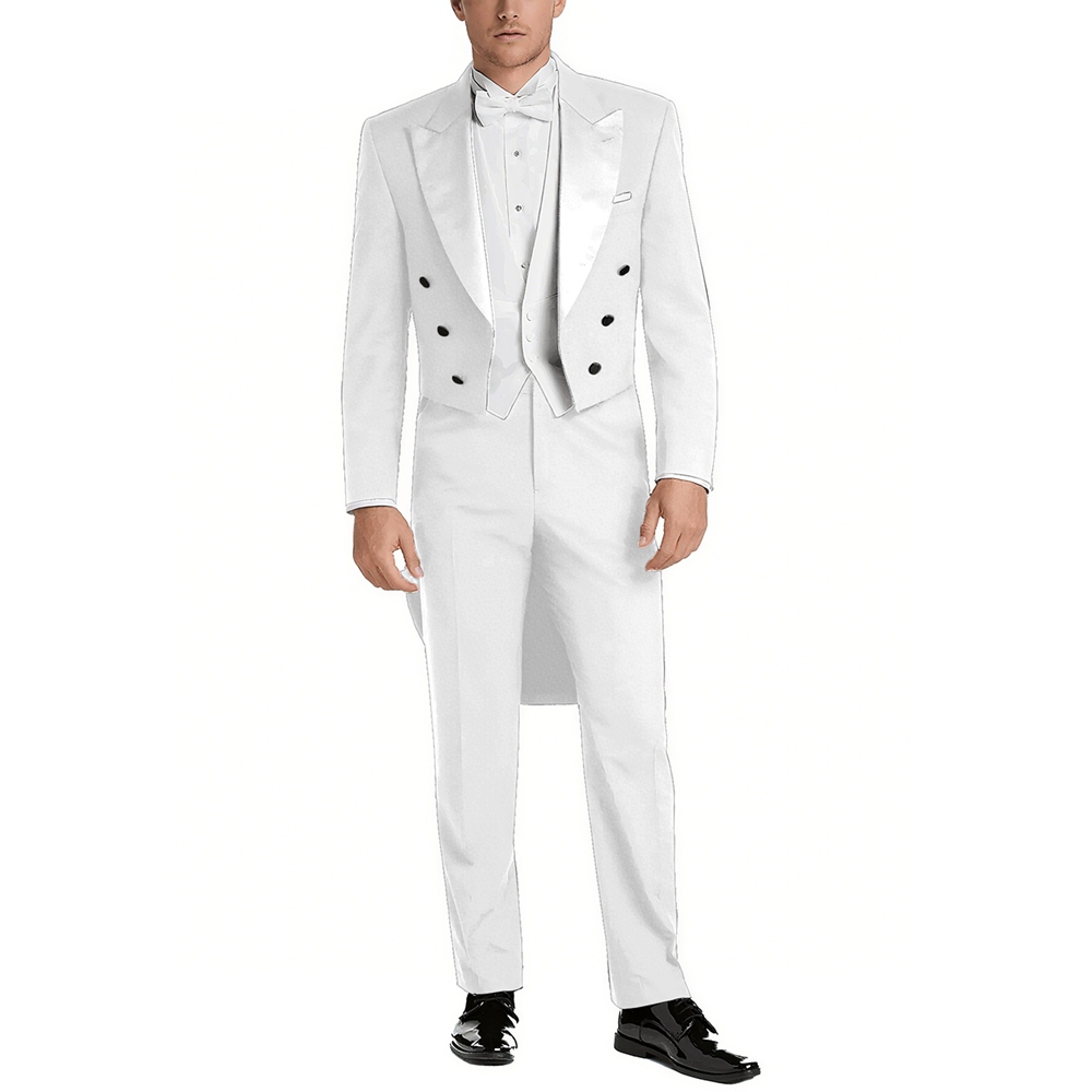 Men's Satin Peak Lapel Suit Se - Men Formal Wear With Blazer 评论和价格