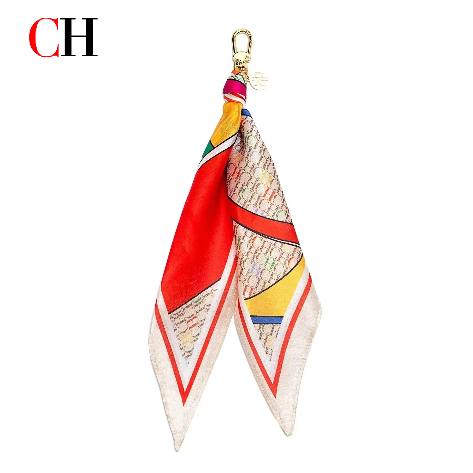 CH Scarf Keychain Bag Charm Mo - Monogrammed Handkerchief 评论和价格
