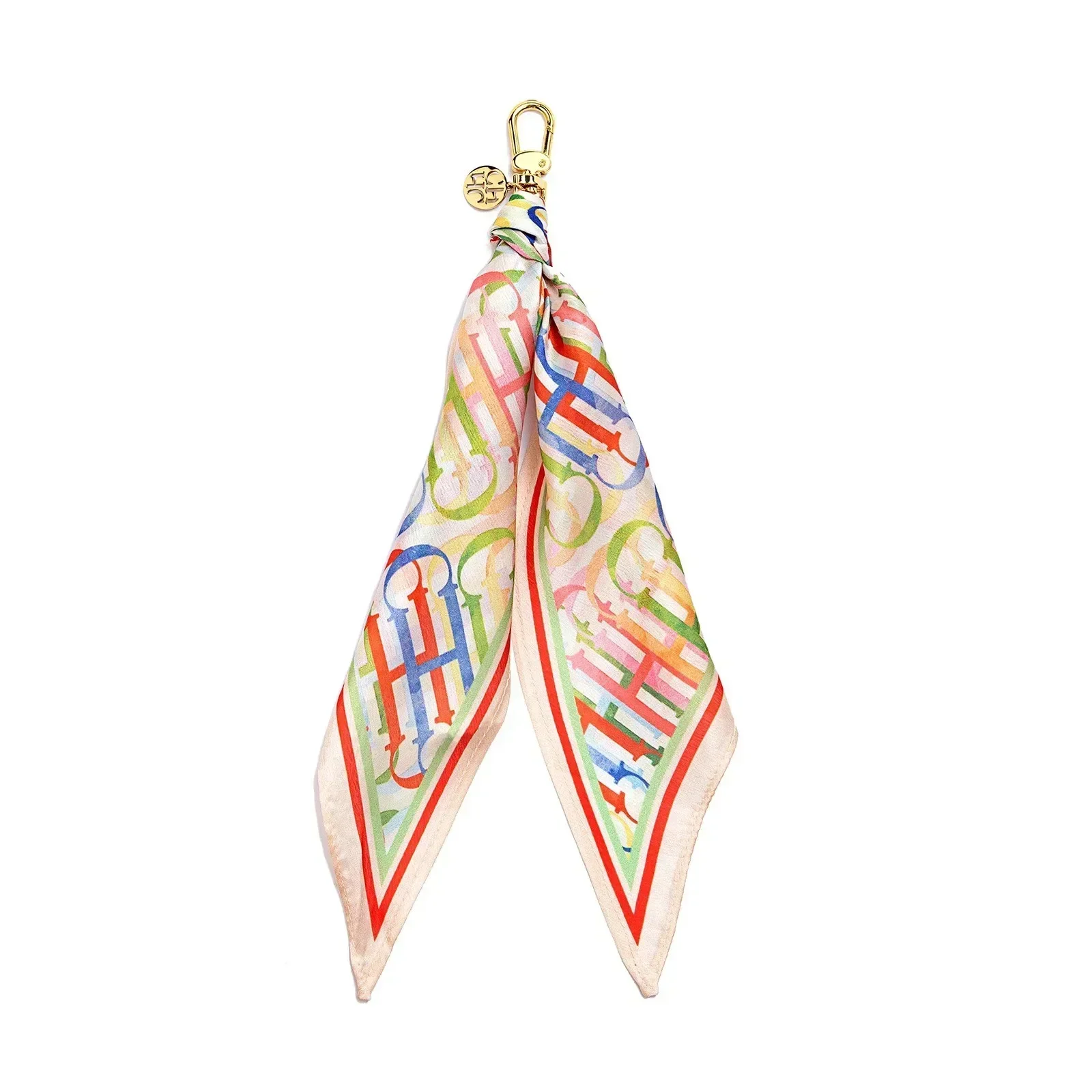 CH Scarf Keychain Bag Charm Mo - Monogrammed Handkerchief 评论和价格