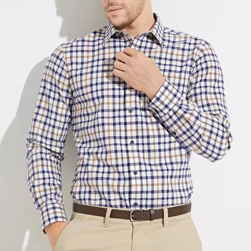 Men's long sleeve shirt pure c - Men Formal Wear Shirts 评论和价格