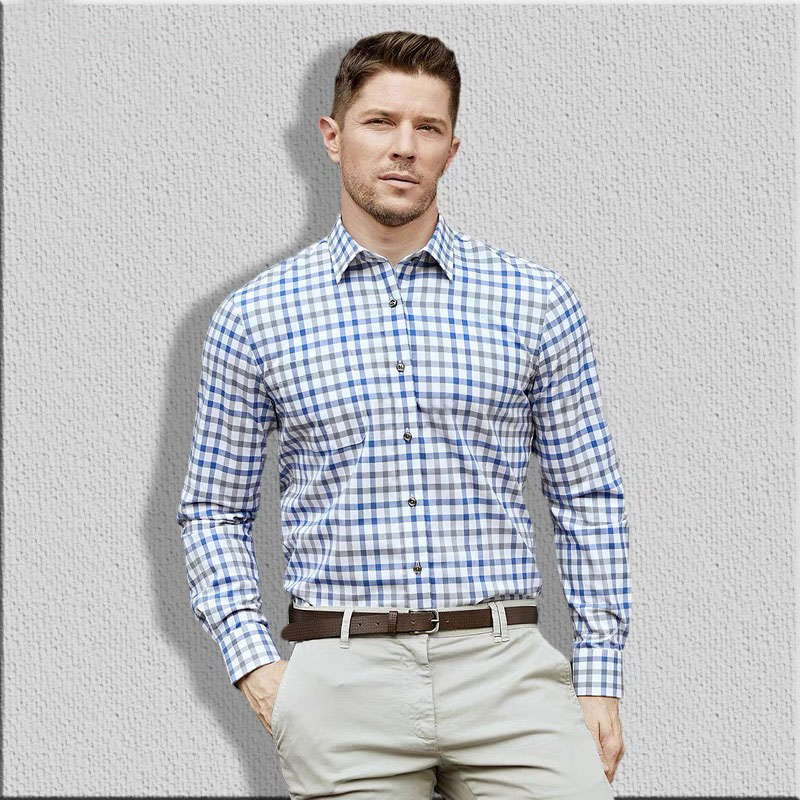 Men's long sleeve shirt pure c - Men Formal Wear Shirts 评论和价格