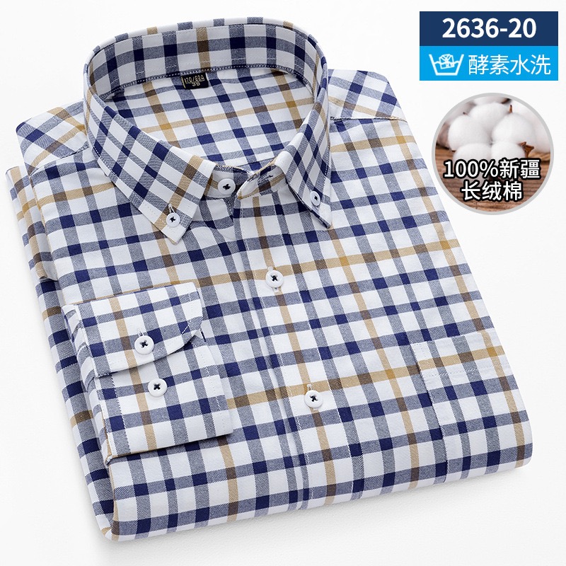 Men's long sleeve shirt pure c - Men Formal Wear Shirts 评论和价格