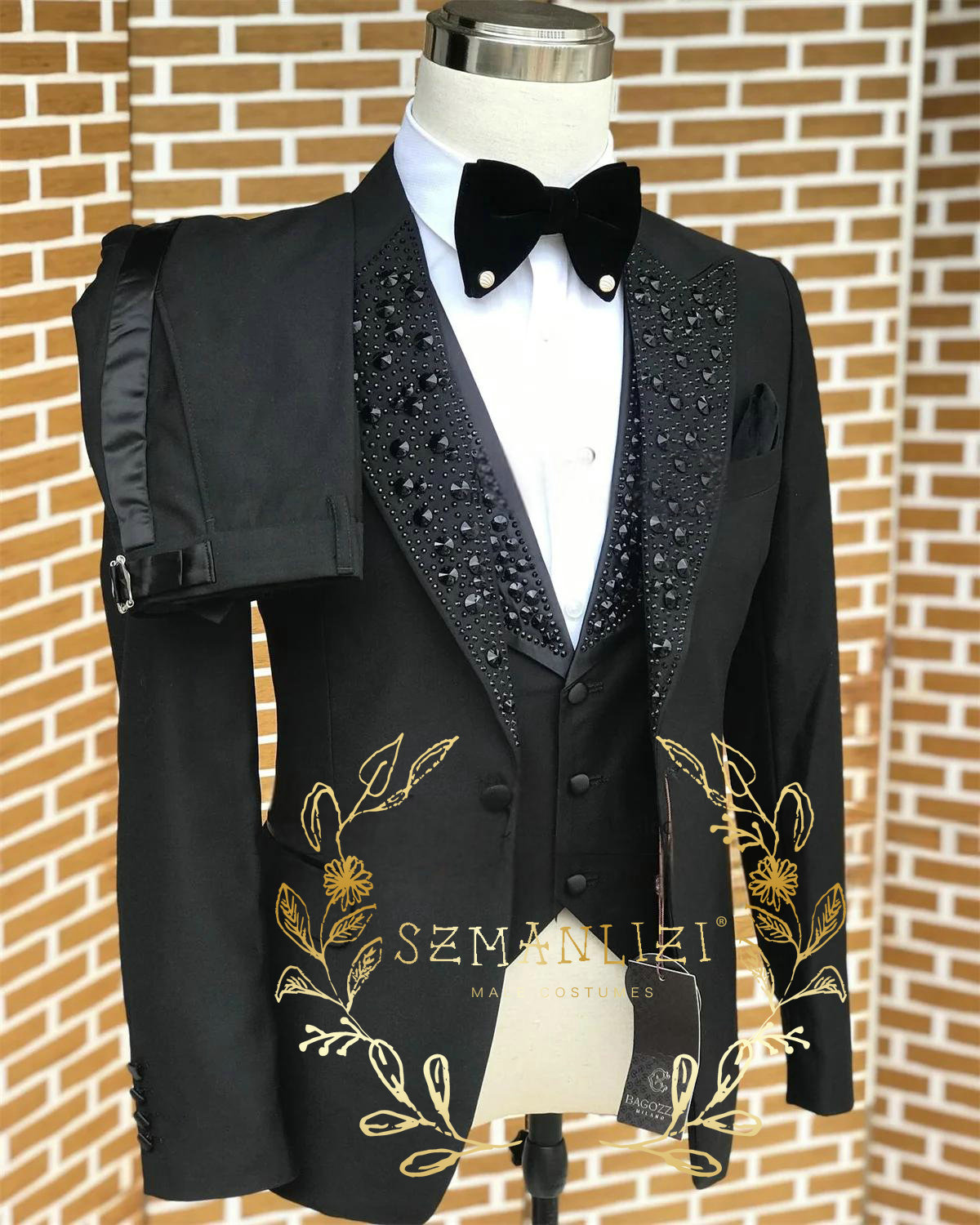 Black Men Suits Luxury Stone C - Men Formal Wear With Blazer 评论和价格