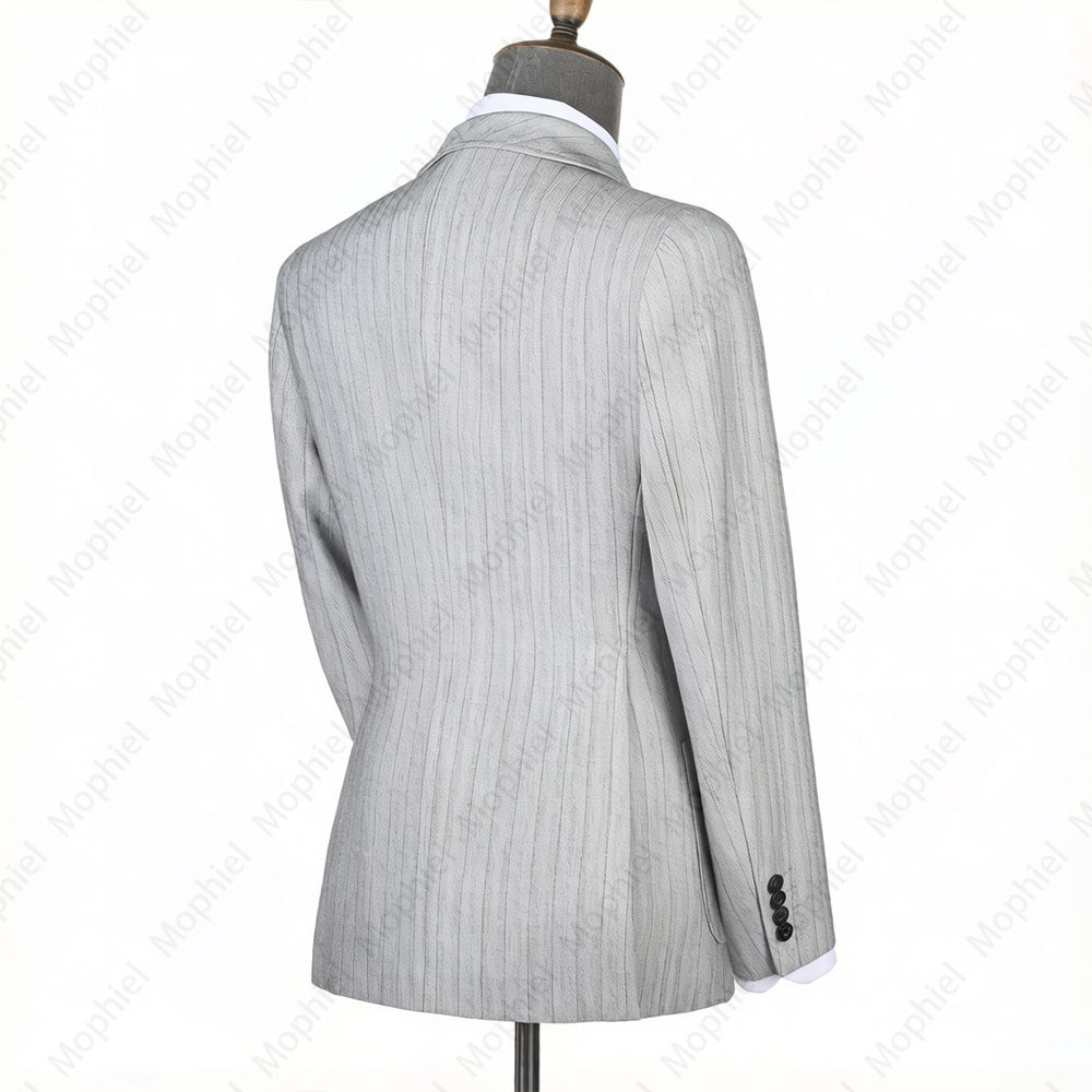 Mophiel Light Grey Men Suits S - Men Formal Wear With Blazer 评论和价格