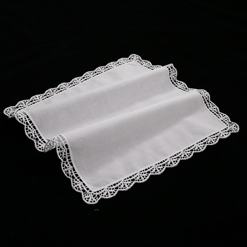 D003 White 100%Cotton 100Piece - Monogrammed Handkerchief 评论和价格