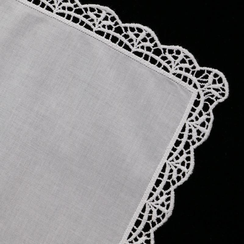 D003 White 100%Cotton 100Piece - Monogrammed Handkerchief 评论和价格
