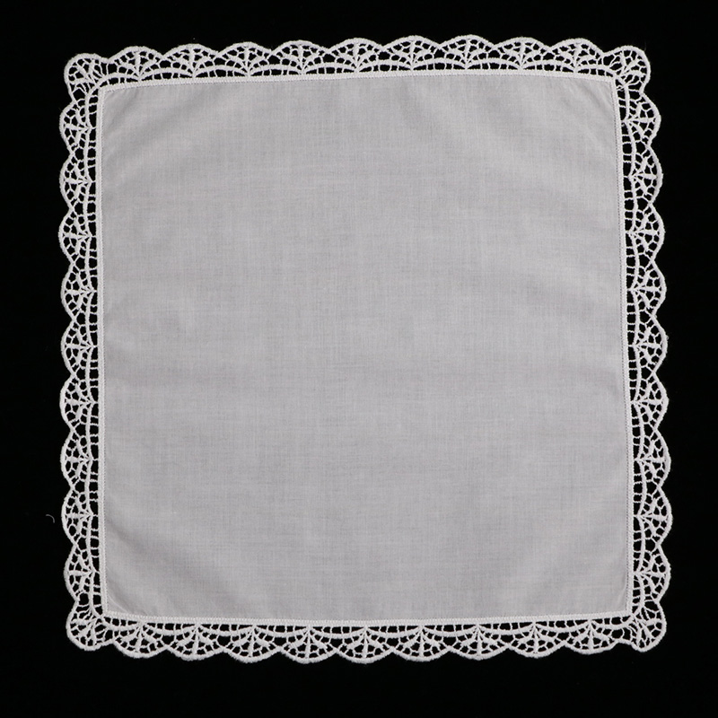 D003 White 100%Cotton 100Piece - Monogrammed Handkerchief 评论和价格