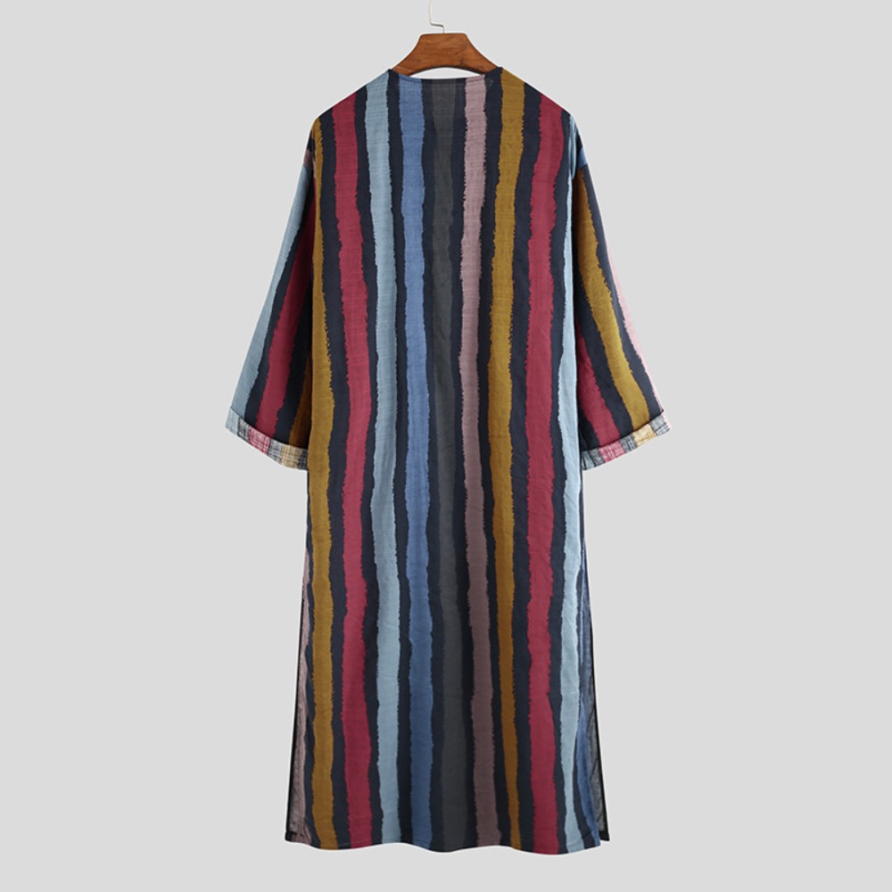 2026 New Striped Printed Musli - Men Formal Wear Shirts 评论和价格