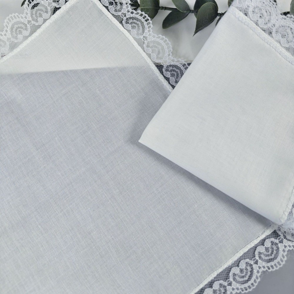 6Pcs New Pure White Lace Handk - Monogrammed Handkerchief 评论和价格