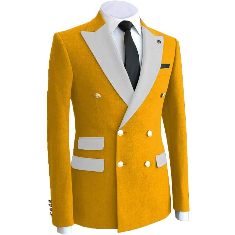 Yellow Business Groom Wear Hom - Formal Wear For Men Yellow 评论和价格