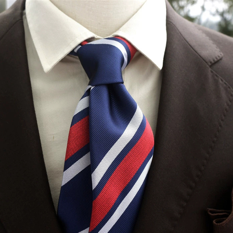 New Trendy Navy Brown Neckties - Men Formal Wear Shirts 评论和价格