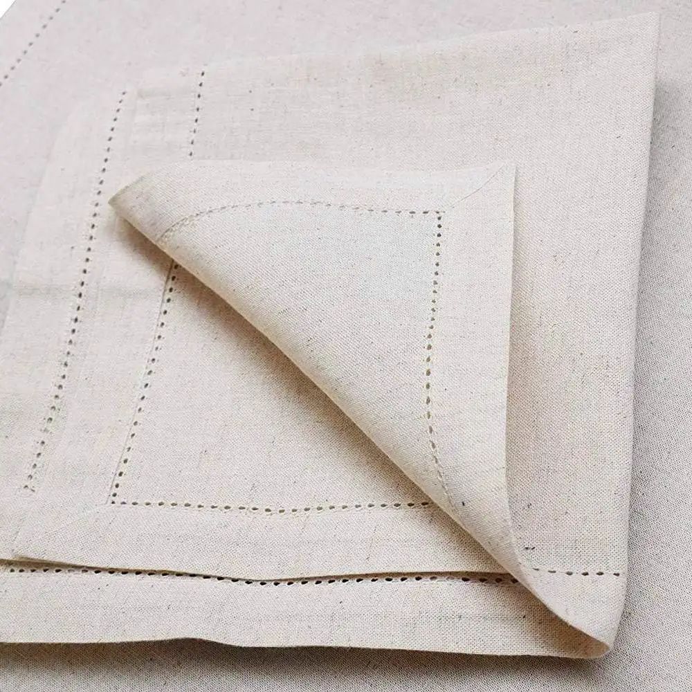 6 Pieces Linen napkins White T - Monogrammed Handkerchief 评论和价格
