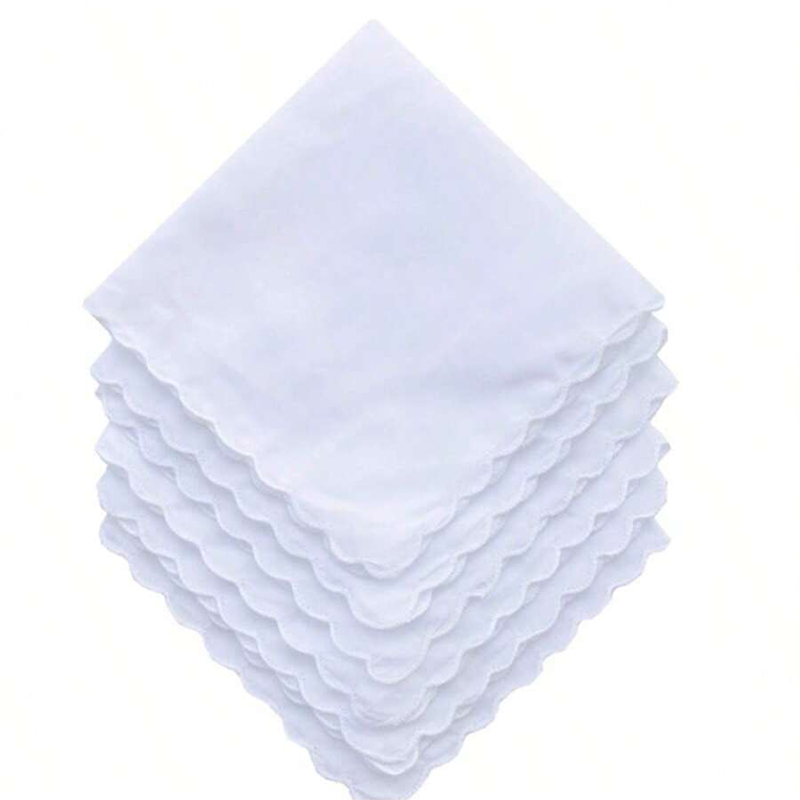 6pcs/Cotton handkerchief fan-s - Monogrammed Handkerchief 评论和价格