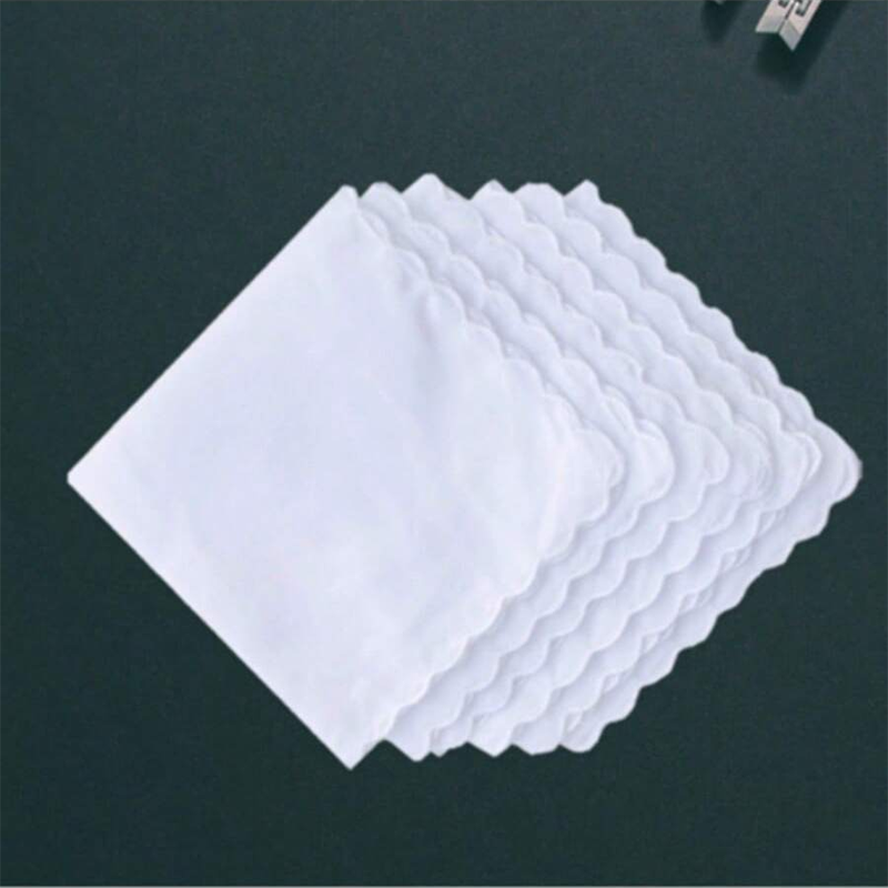6pcs/Cotton handkerchief fan-s - Monogrammed Handkerchief 评论和价格