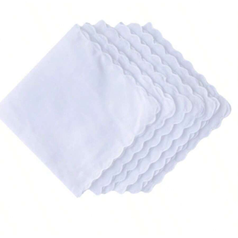 6pcs/Cotton handkerchief fan-s - Monogrammed Handkerchief 评论和价格