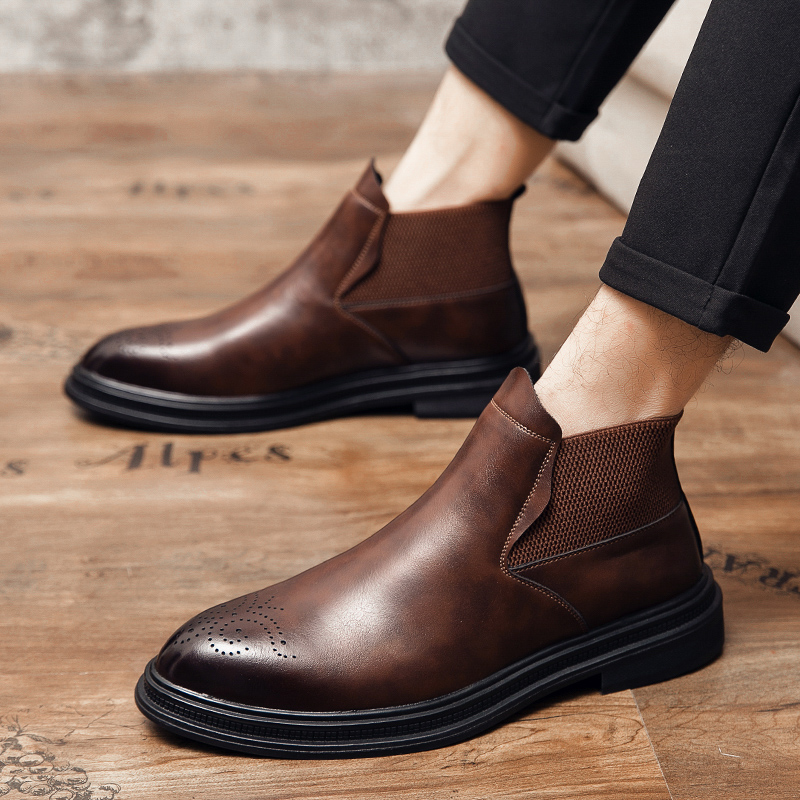 High-top leather shoes are ver - Men'S Style Formal Wear 评论和价格