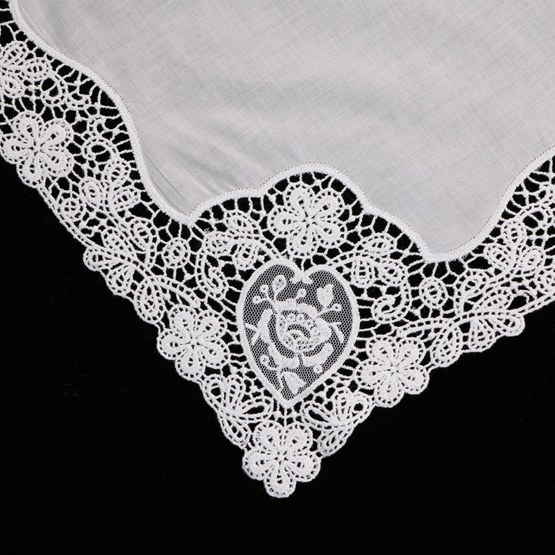 D608 White Cotton 10 Pieces La - Monogrammed Handkerchief 评论和价格