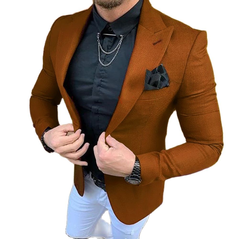 Men's Suits 2pcs Clothing Tail - Men Formal Wear Brown 评论和价格