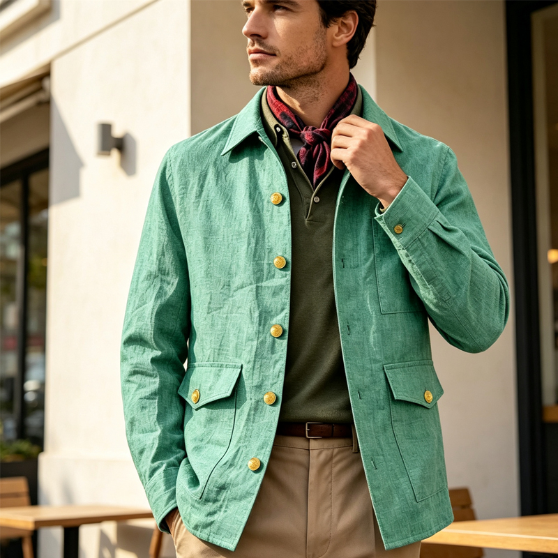 Vintage Men's Linen Jacket Lap - Men'S Style Formal Wear 评论和价格
