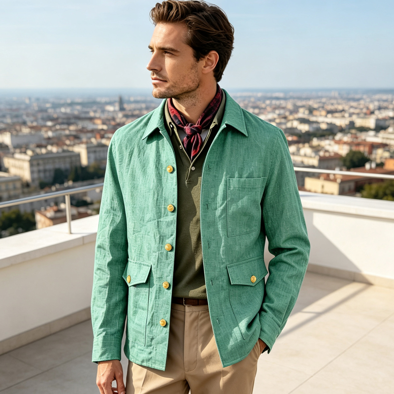 Vintage Men's Linen Jacket Lap - Men'S Style Formal Wear 评论和价格