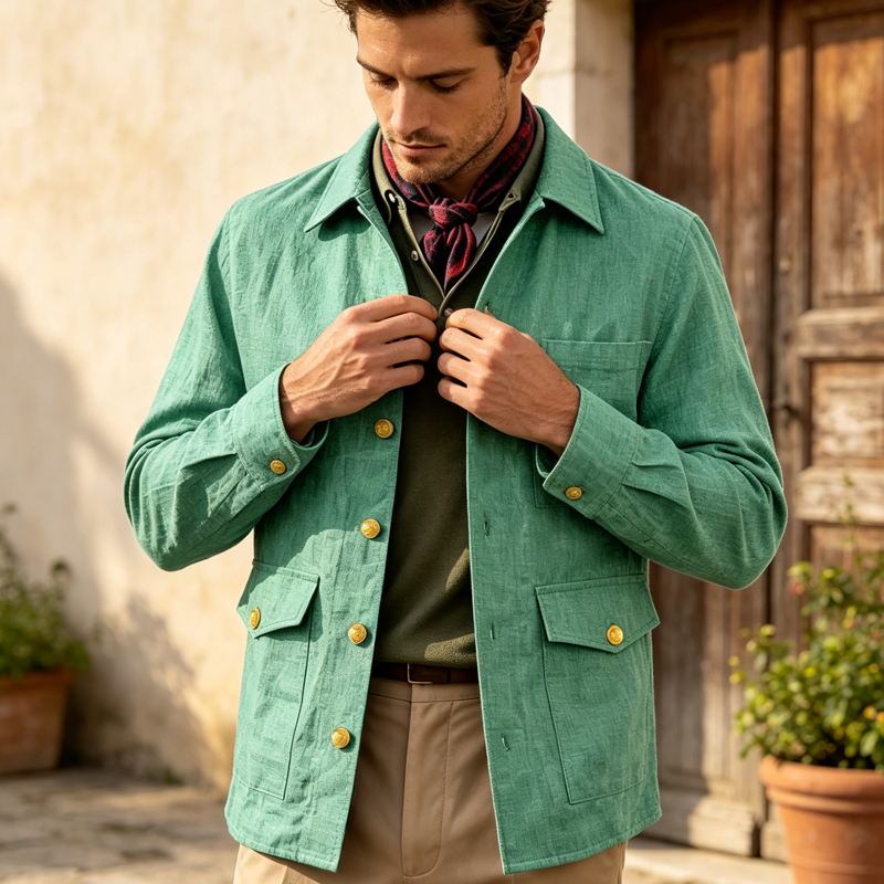 Vintage Men's Linen Jacket Lap - Men'S Style Formal Wear 评论和价格